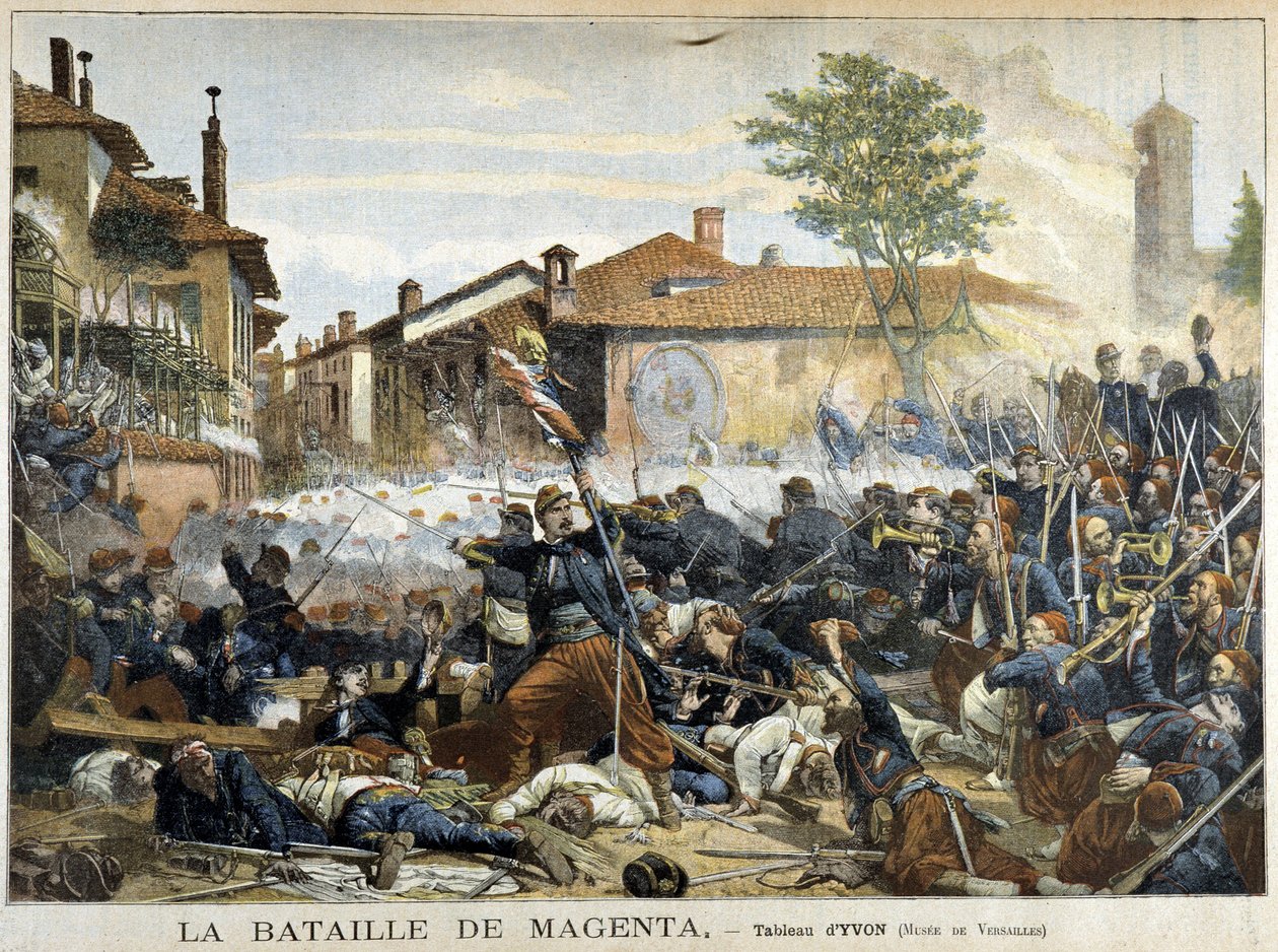 La Batalla de Magenta - en “Le Petity Journal” del 15/09/1901 de Adolphe Yvon