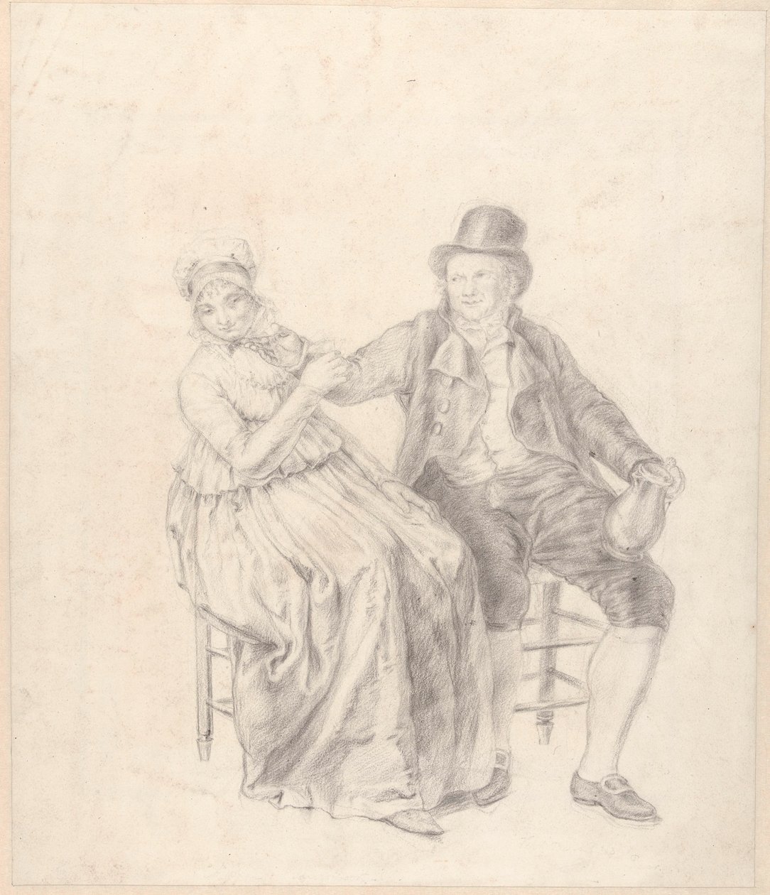 Dama y Caballero Sentados de Adriaan de Lelie