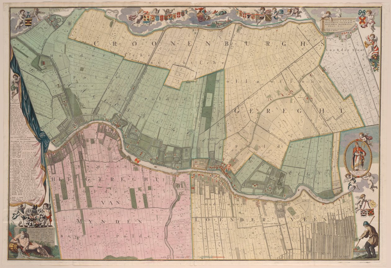 Nieuwe kaart van Mynden en de Loosdrecht de Adriaan van der Laan