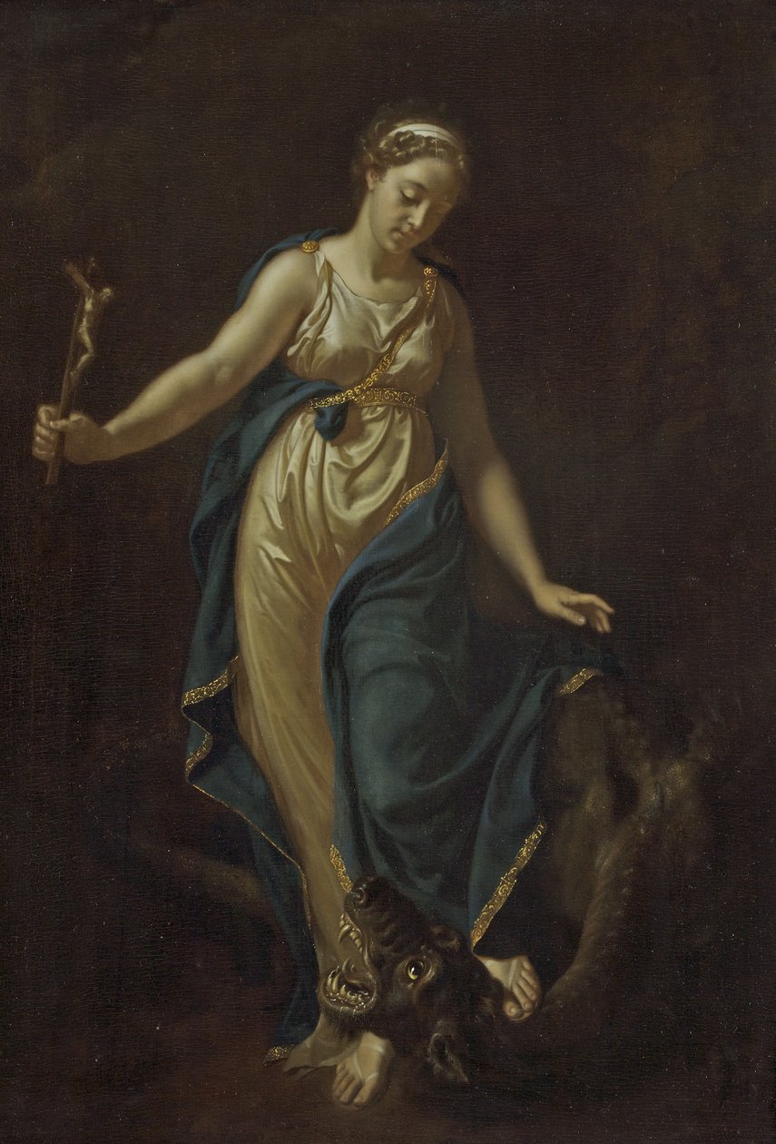 Santa Margarita y el Dragón, 1714 de Adriaan van der Werff