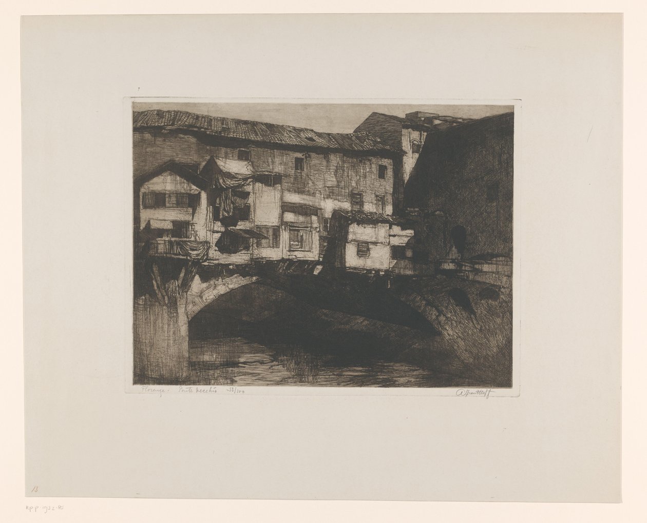 Florencia. Ponte Vecchio (título original del objeto) de Adriaan J. van 