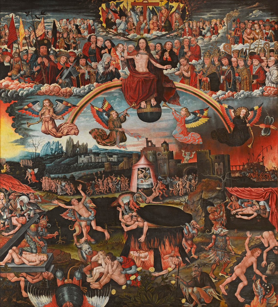 El Juicio Final, 1526 de Adriaan Moreels and Pieter Van Boven