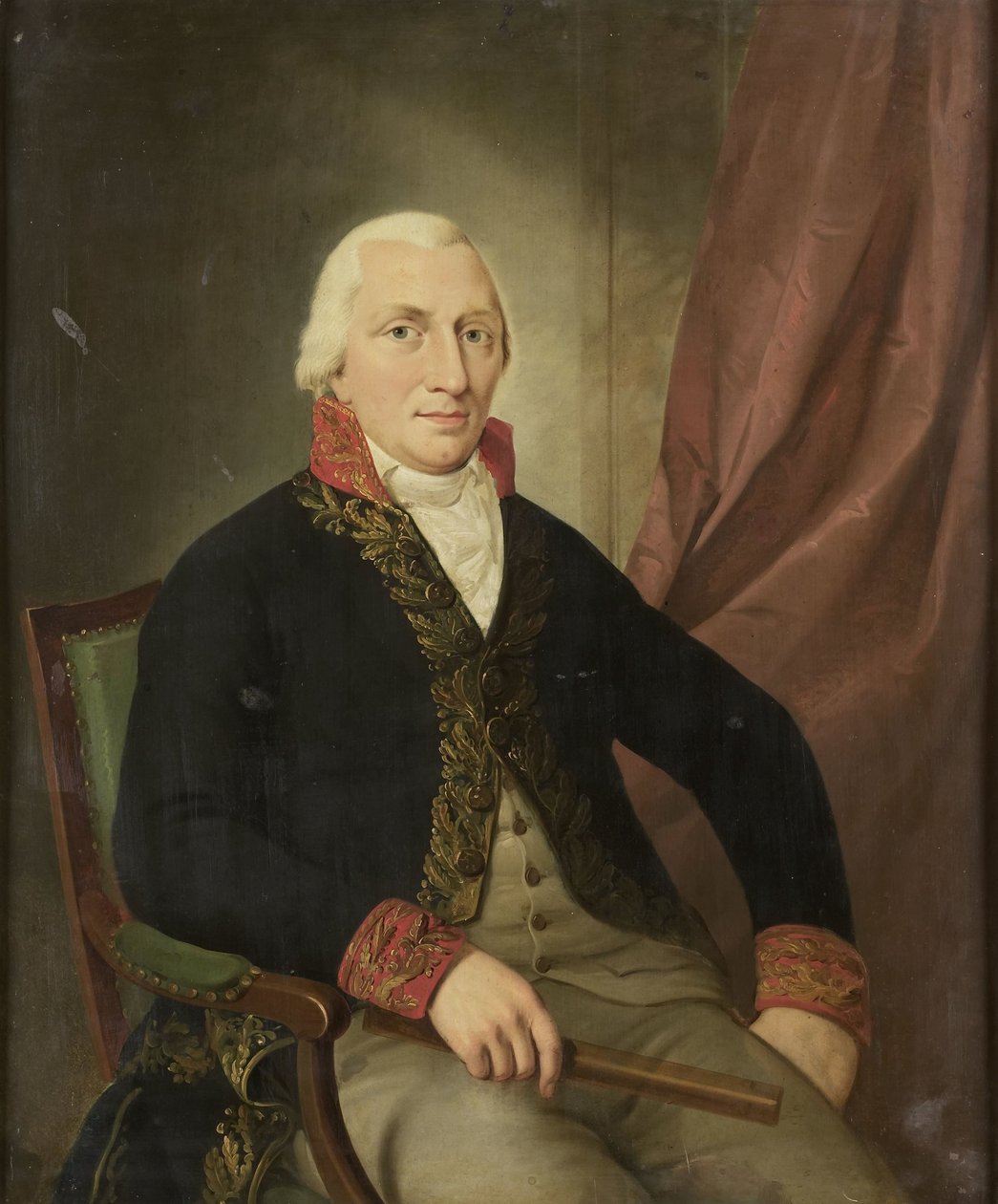 Retrato de Albertus Henricus Wiese, Gobernador General de las Indias Orientales Holandesas de Adriaan de Lelie (attributed to)