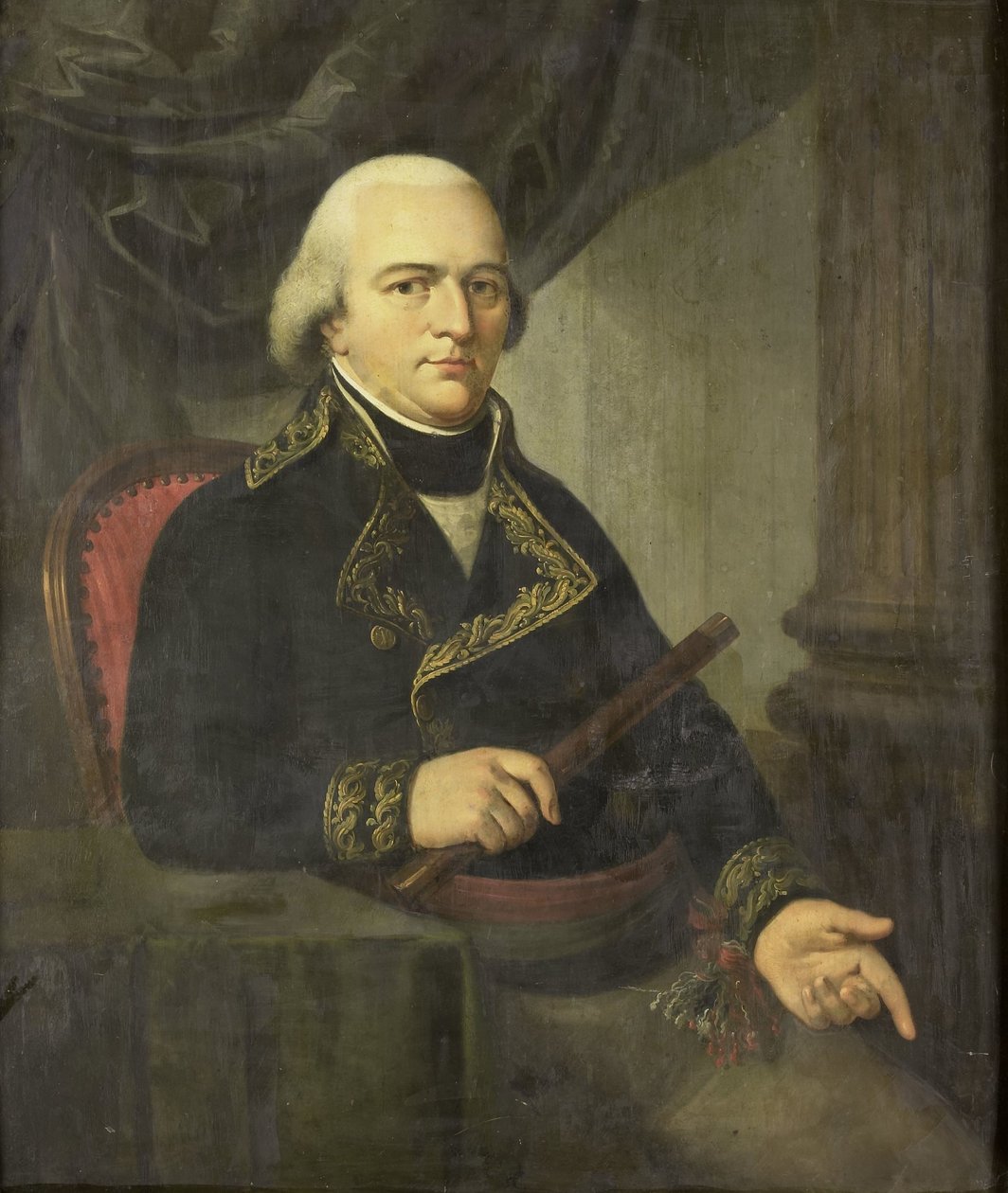 Retrato de Pieter Gerardus van Overstraten, Gobernador General de las Indias Orientales Holandesas de Adriaan de Lelie (attributed to)