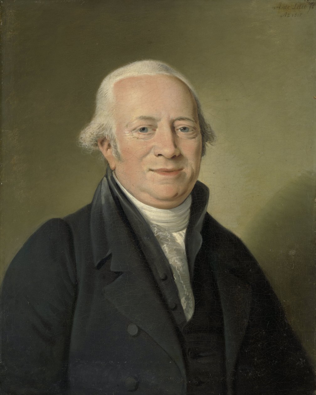 Cornelis Sebille Roos (1754-1820), marchante de arte de Ámsterdam y guardián de la Galería Nacional Konst en Huis ten Bosch, La Haya de Adriaan de Lelie