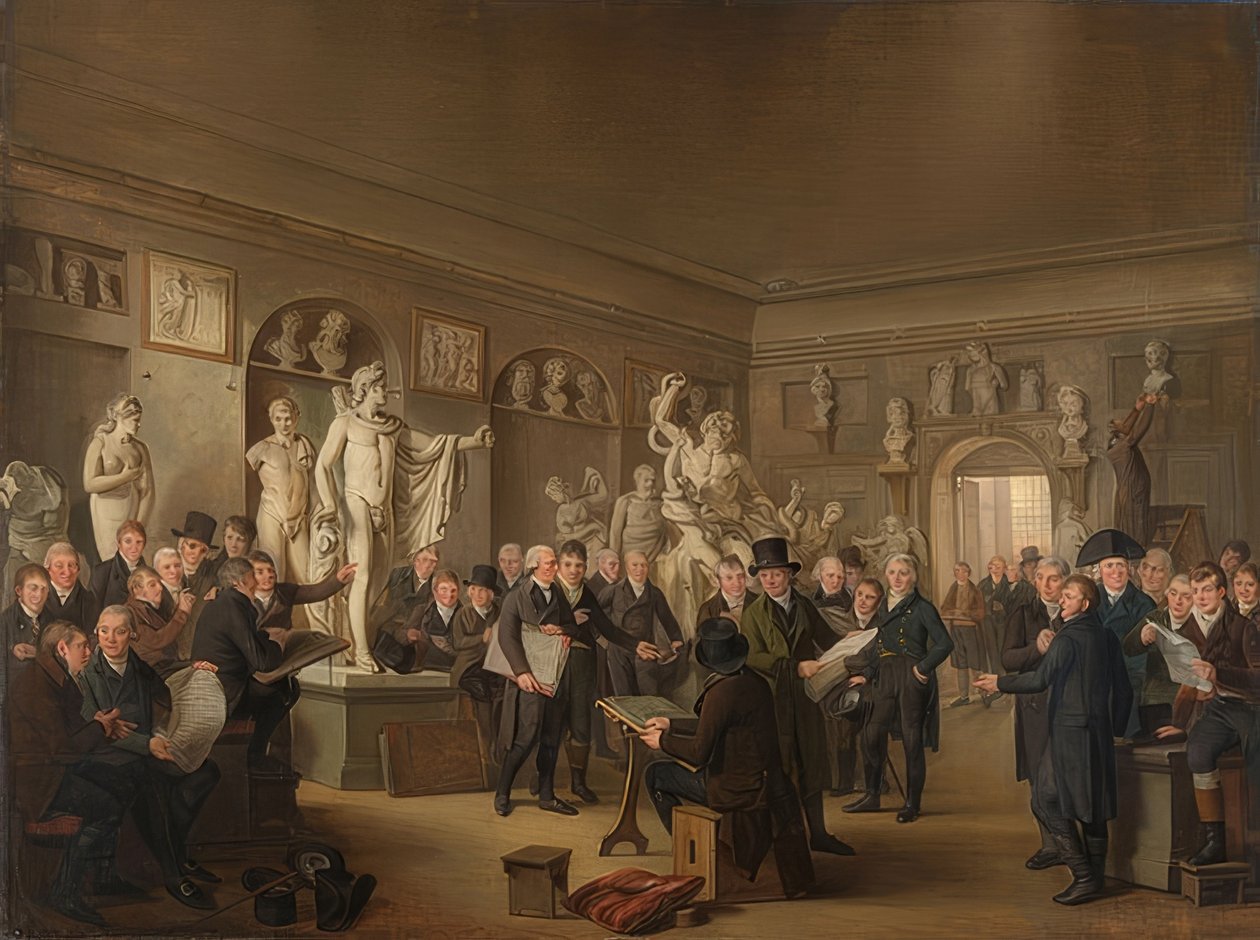 La galería de esculturas de la Sociedad Felix Meritis. 1806-09 de Adriaan de Lelie