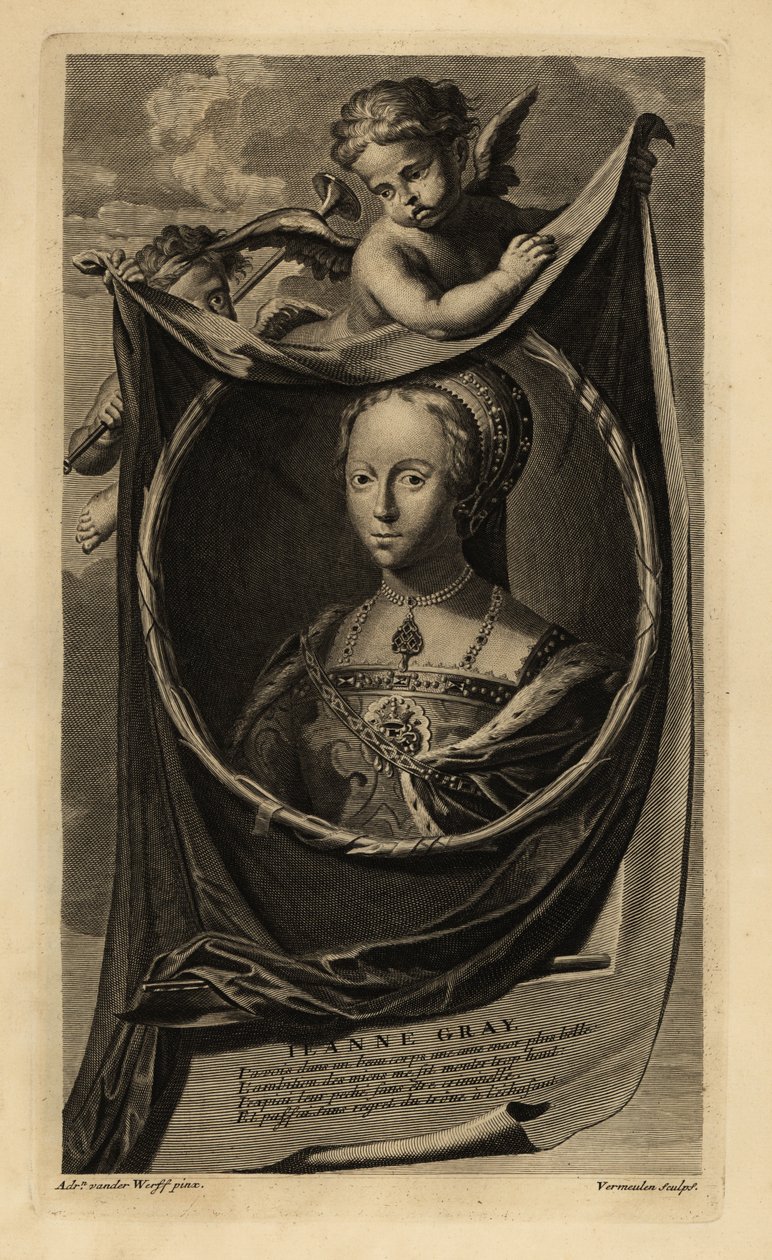 Lady Jane Grey (1537-1554) (grabado) de Adriaan van der (after) Werff