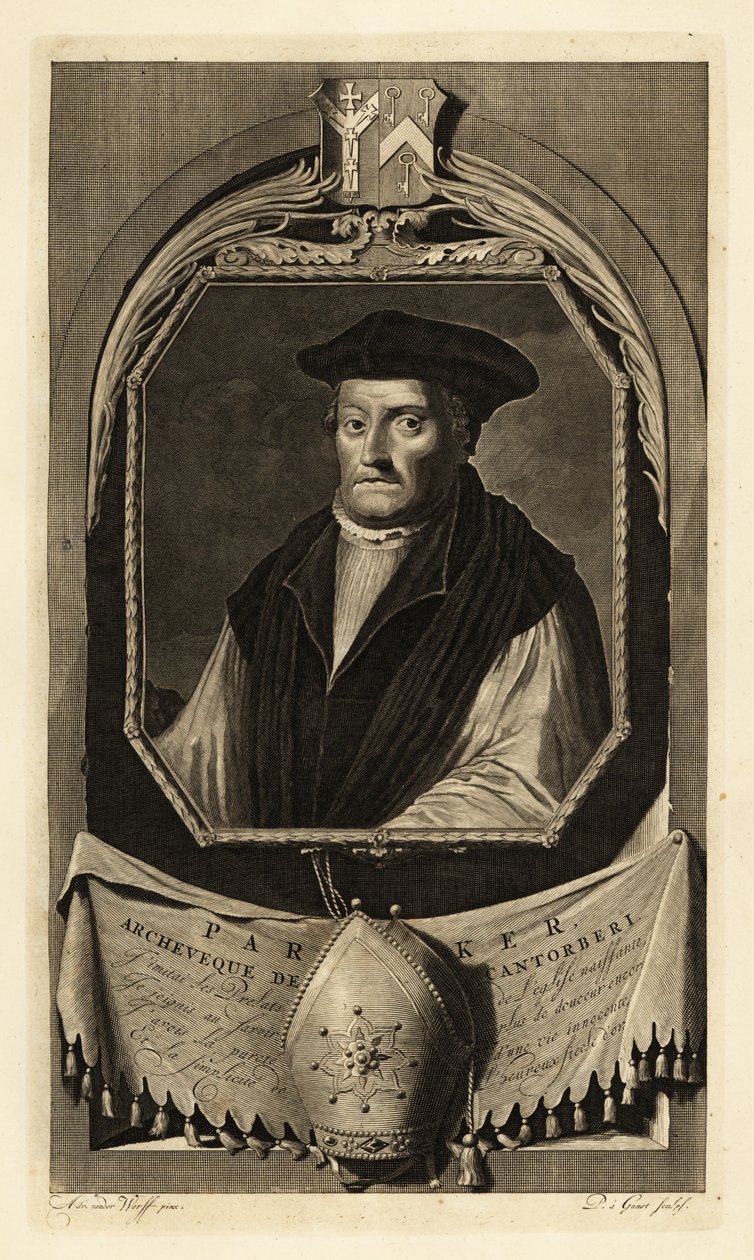 Matthew Parker (1504-1575) (grabado) de Adriaan van der (after) Werff