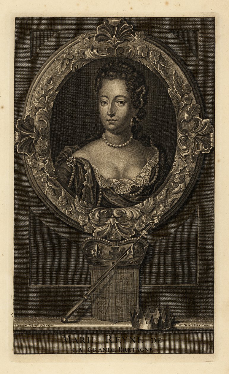 Reina Mary II de Gran Bretaña de Adriaan van der (after) Werff
