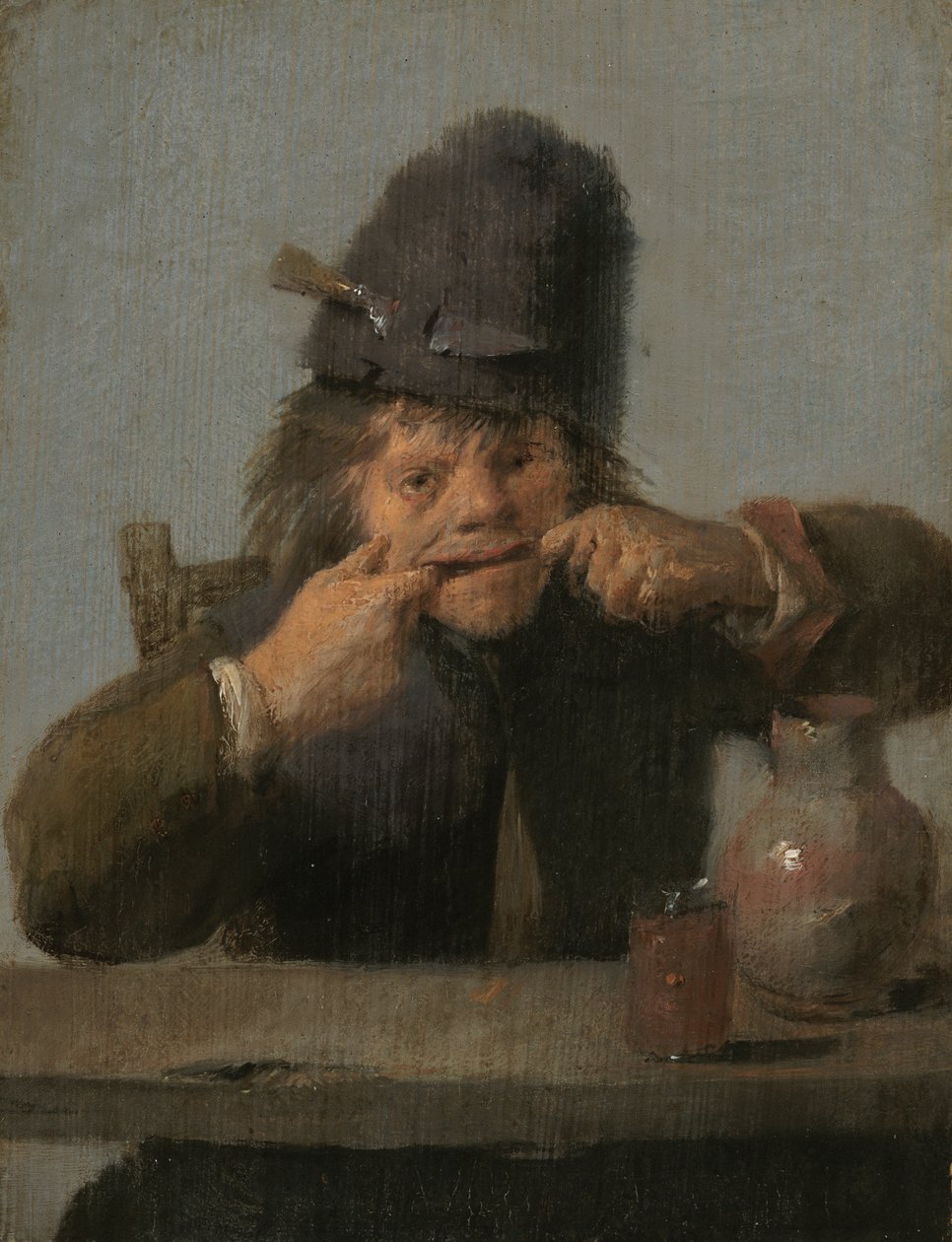 Joven haciendo una mueca de Adriaen Brouwer