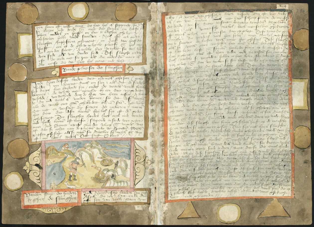 Visboeck de Adriaen Coenen - KB 78 E 54 - folios 219v (izquierda) y 220r (derecha) de Adriaen Coenen