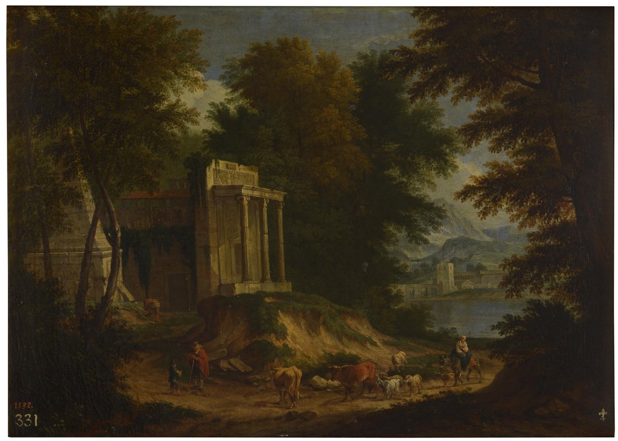 Paisaje con ruinas de Adriaen Frans Boudewyns
