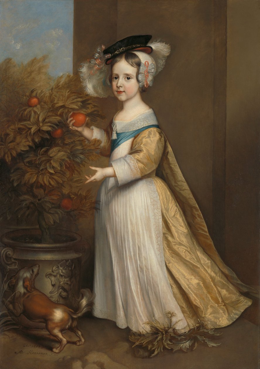 Retrato de Guillermo III, Príncipe de Orange, a los cuatro años de Adriaen Hanneman
