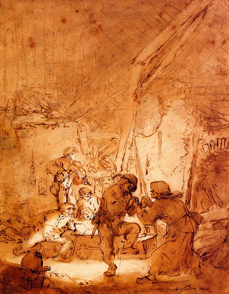 Campesinos bailando de Adriaen Jansz. van Ostade
