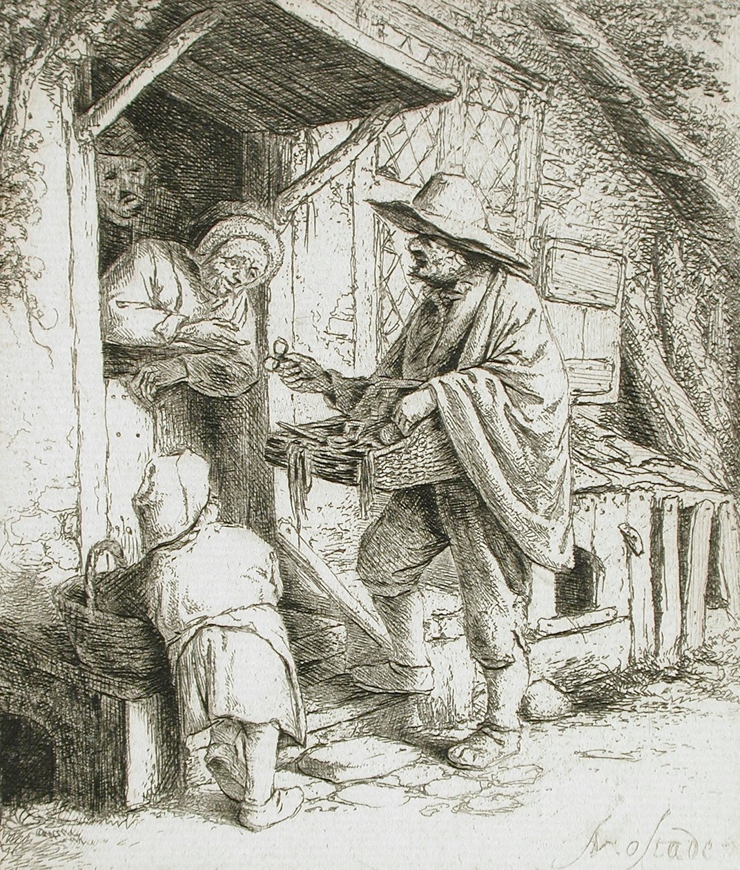 El vendedor de gafas de Adriaen Jansz. van Ostade
