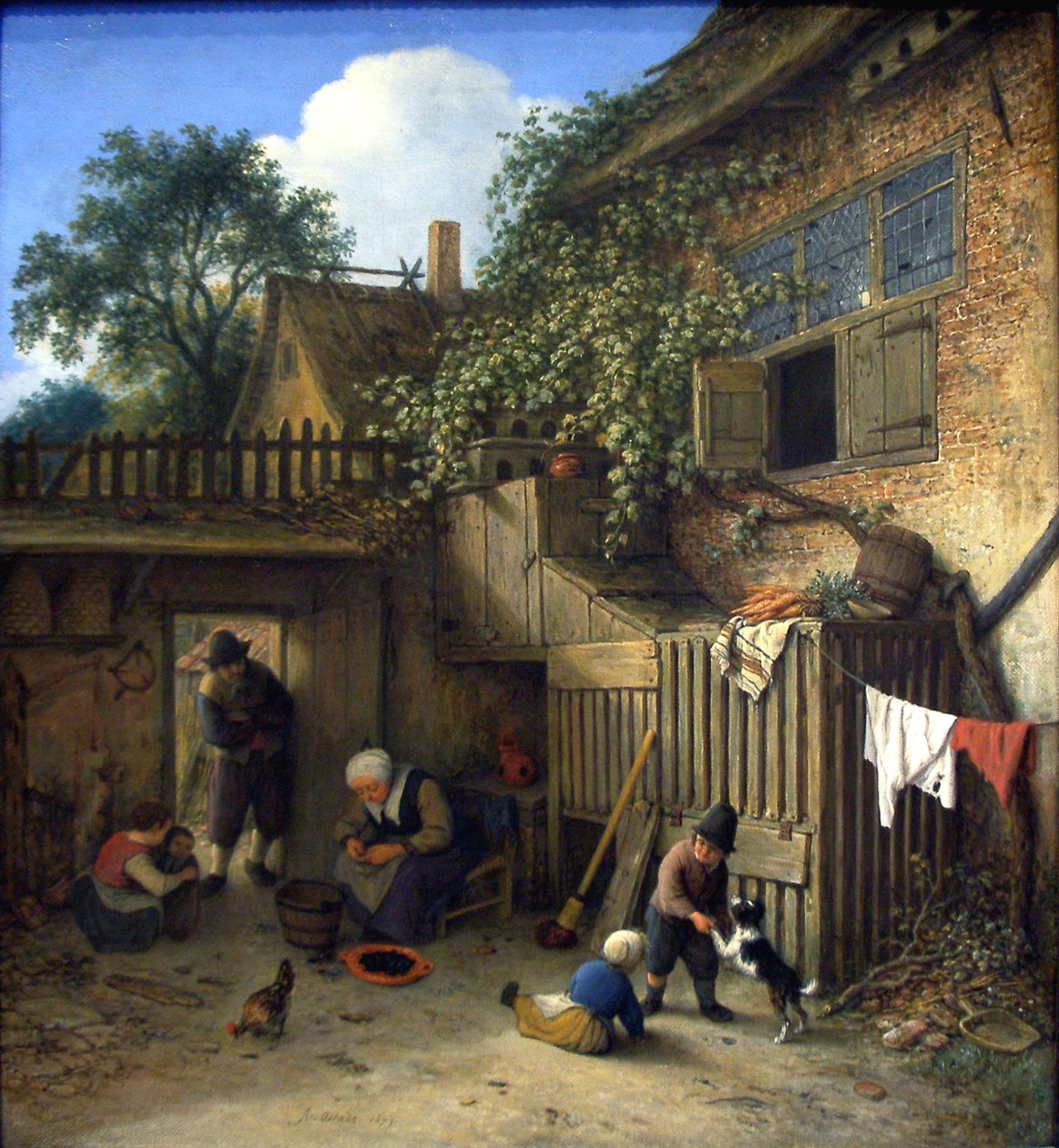 El patio de la cabaña de Adriaen Jansz. van Ostade