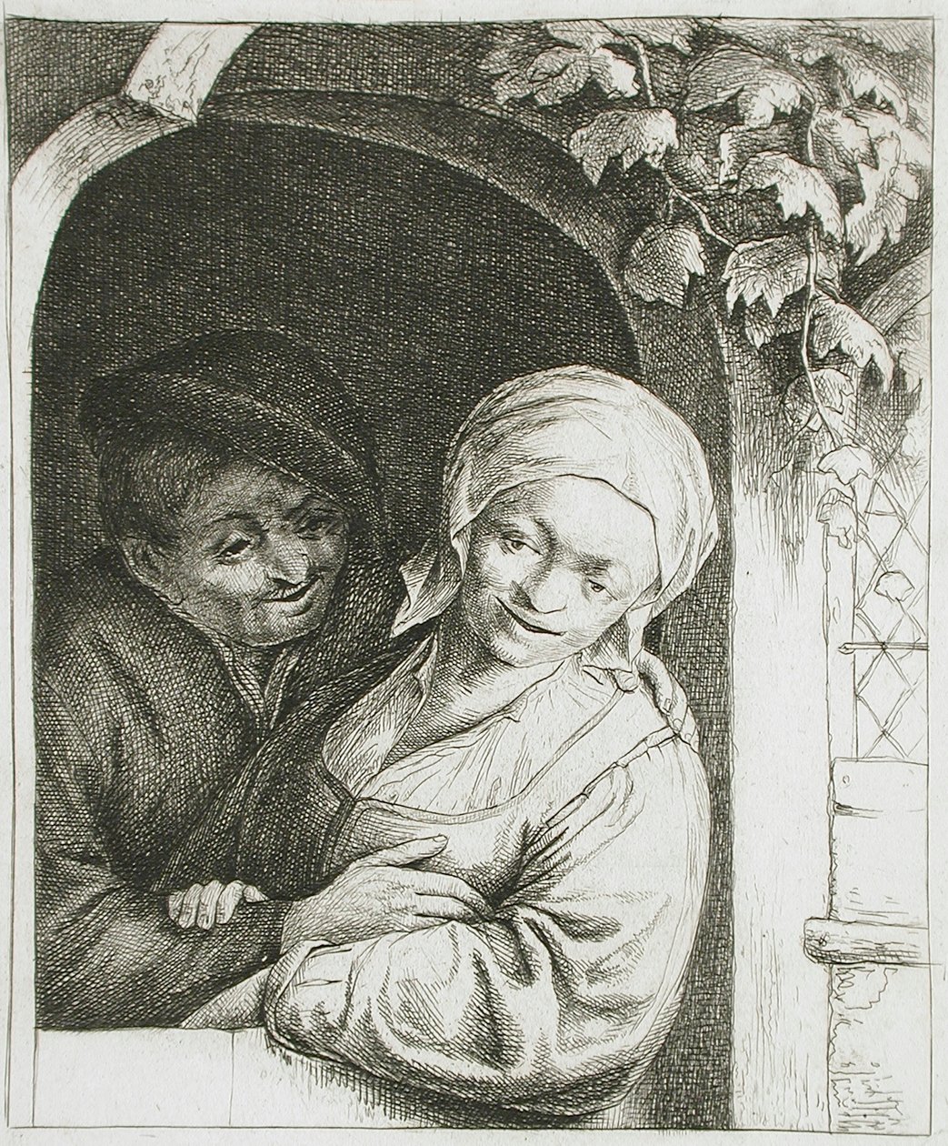 Romance en el pueblo de Adriaen Jansz. van Ostade