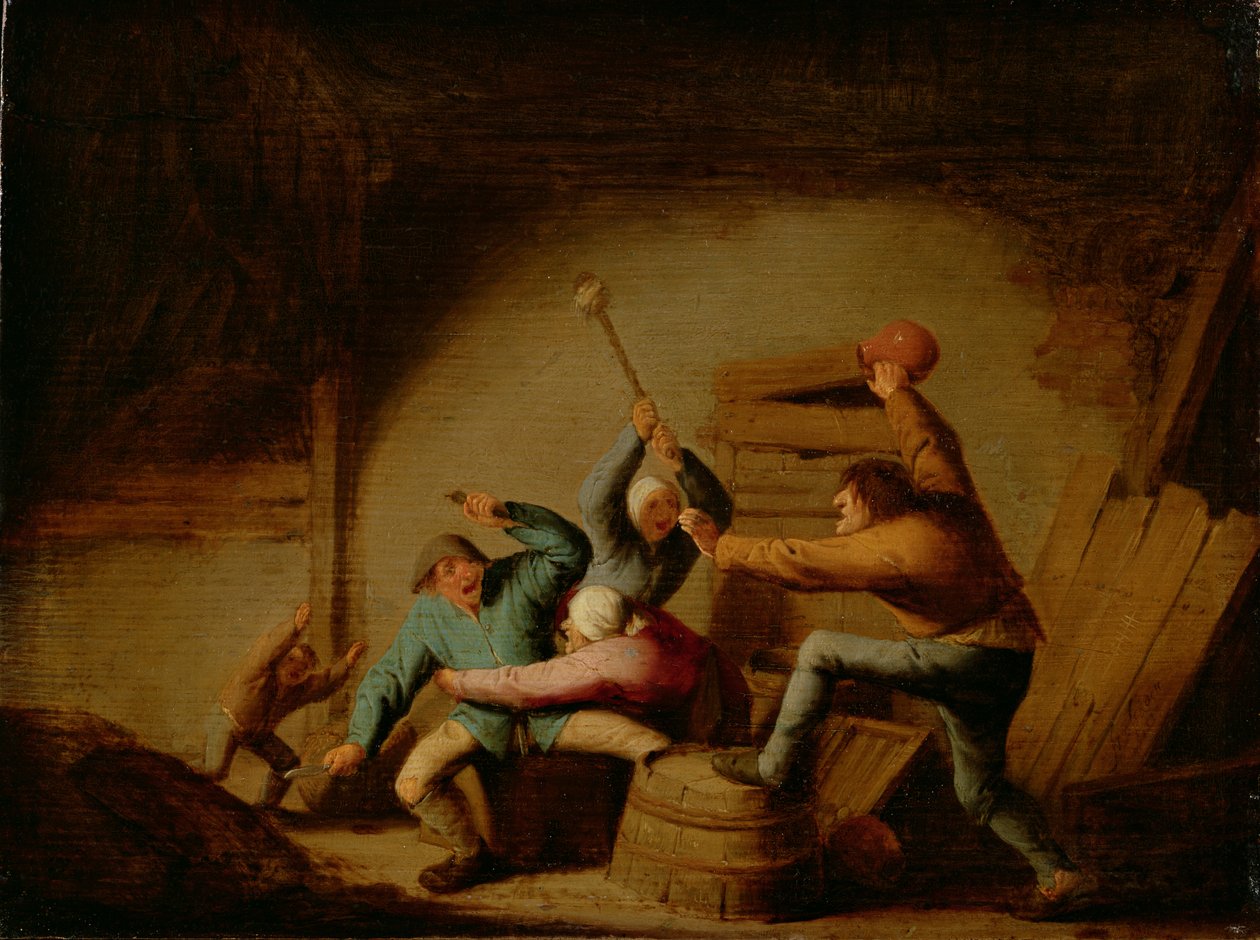 Una pelea de Adriaen Jansz. van Ostade