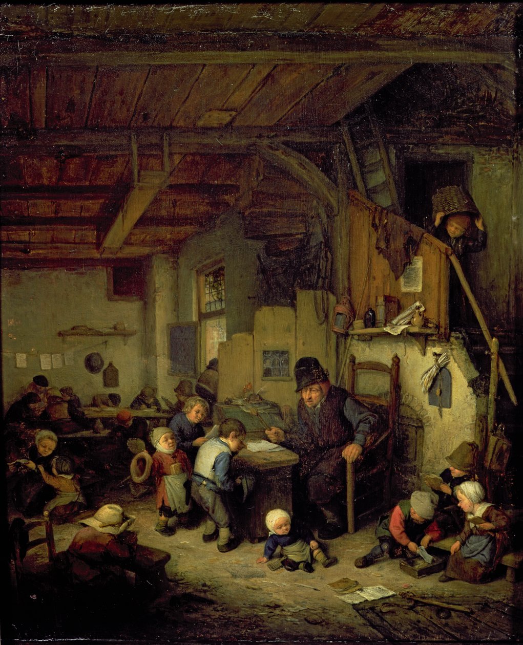 El maestro de escuela, c.1662 de Adriaen Jansz. van Ostade