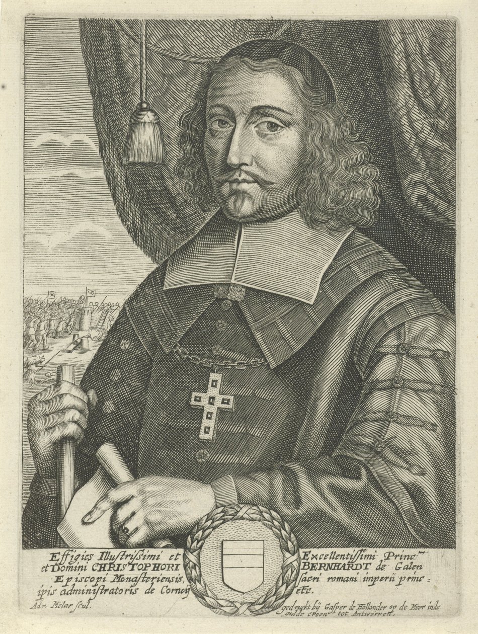 Retrato de Christoph Bernhardt von Galen, Obispo de Münster de Adriaen Millaert