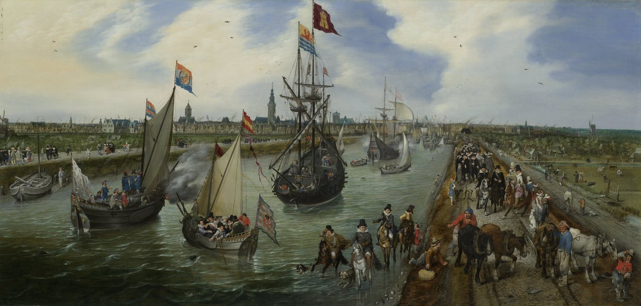 La partida de un dignatario de Middelburg, 1615 de Adriaen Pietersz van de Venne