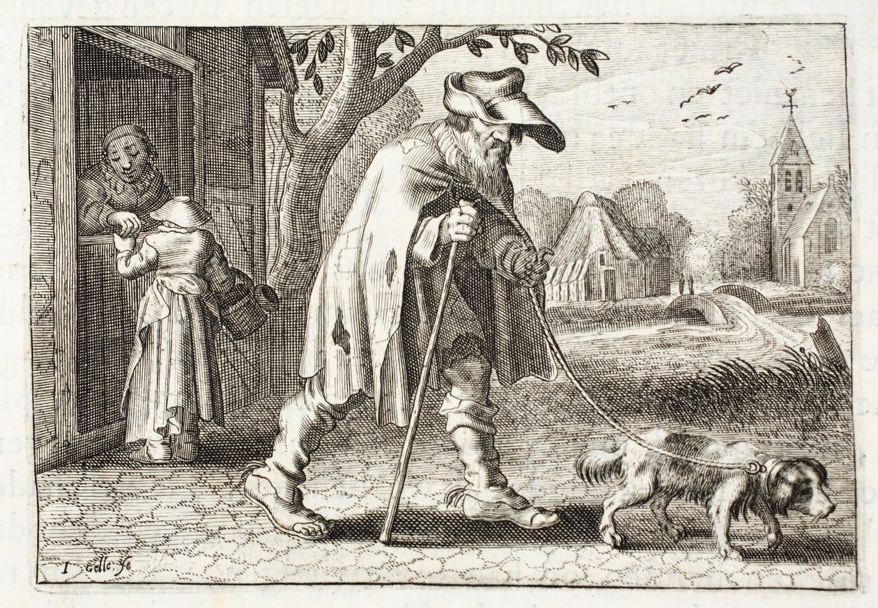 El hombre ciego, ilustración de 