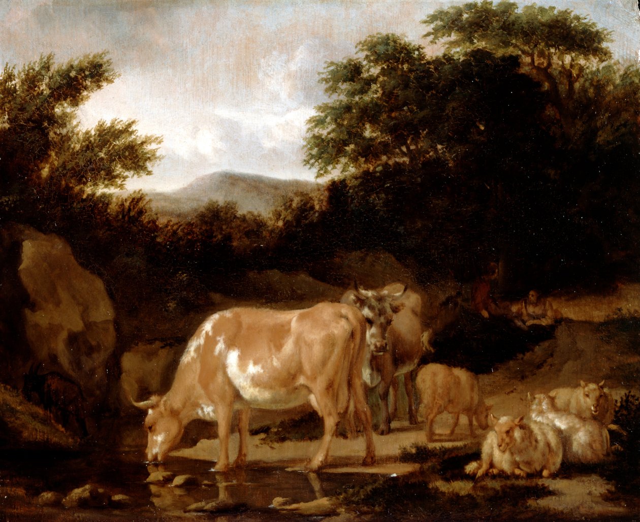 Vacas y Ovejas en un Bosque de Adriaen van de Velde