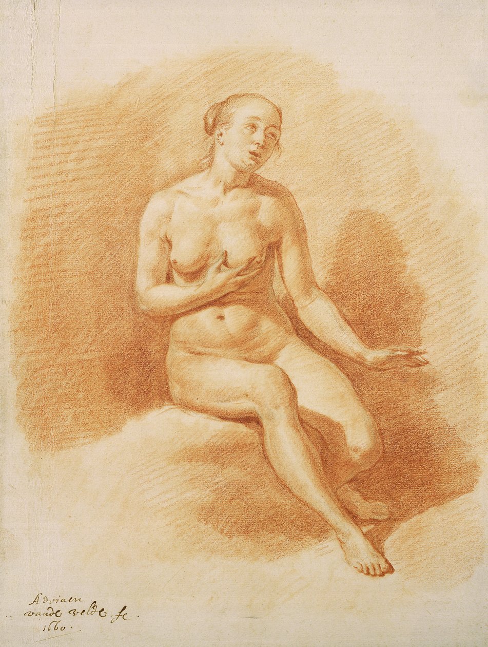 Desnudo femenino, 1660 de Adriaen van de Velde