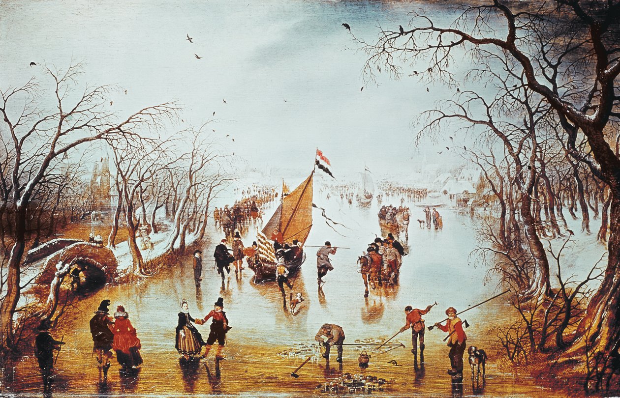 Escena de invierno de Adriaen van de Venne