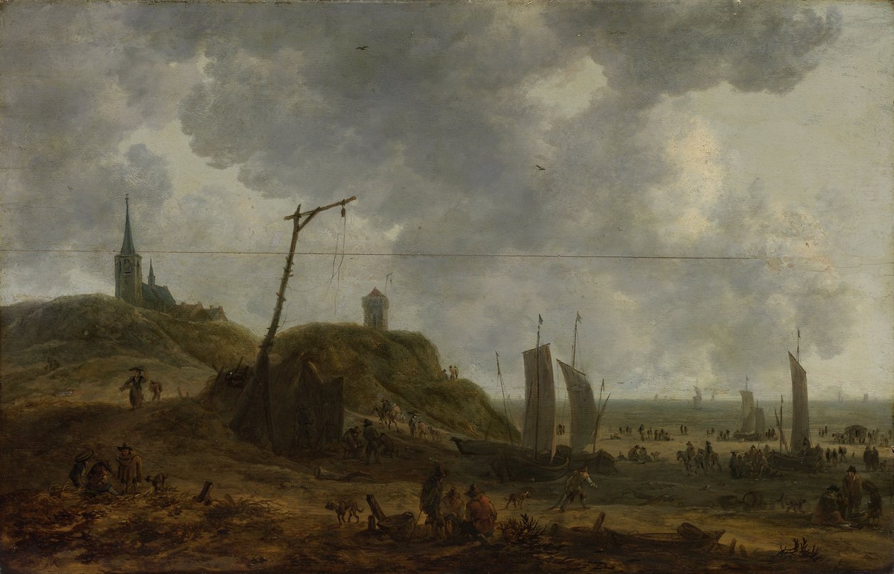 Playa en Katwijk de Adriaen van der Cabel