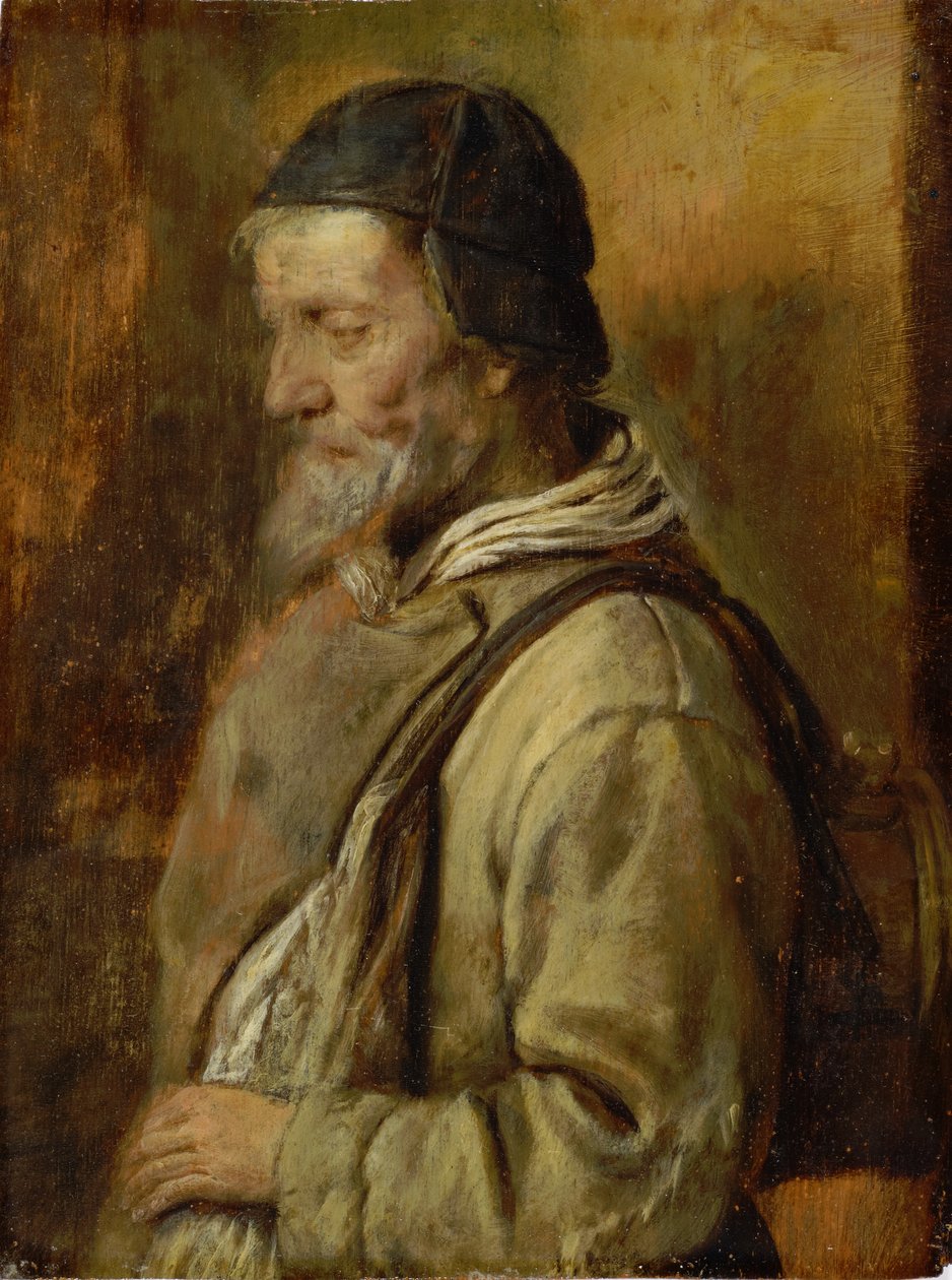 Viejo artesano de Adriaen Brouwer