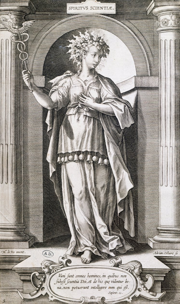 Alegoría de las ciencias, de Adriaen Collaert (hacia 1560-1618). de Adriaen Collaert