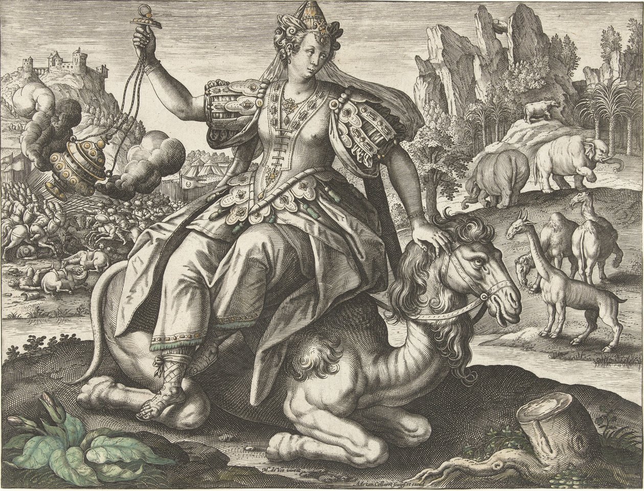 Asia Los cuatro continentes (título de la serie) de Adriaen Collaert