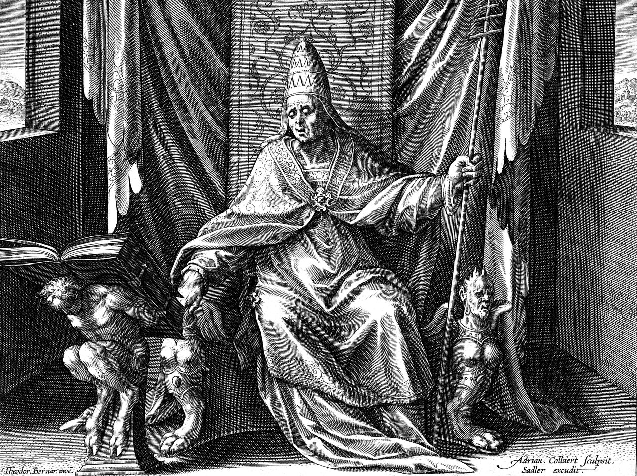 Papa Gregorio I, el Grande, c. 1540-1567 de Adriaen Collaert