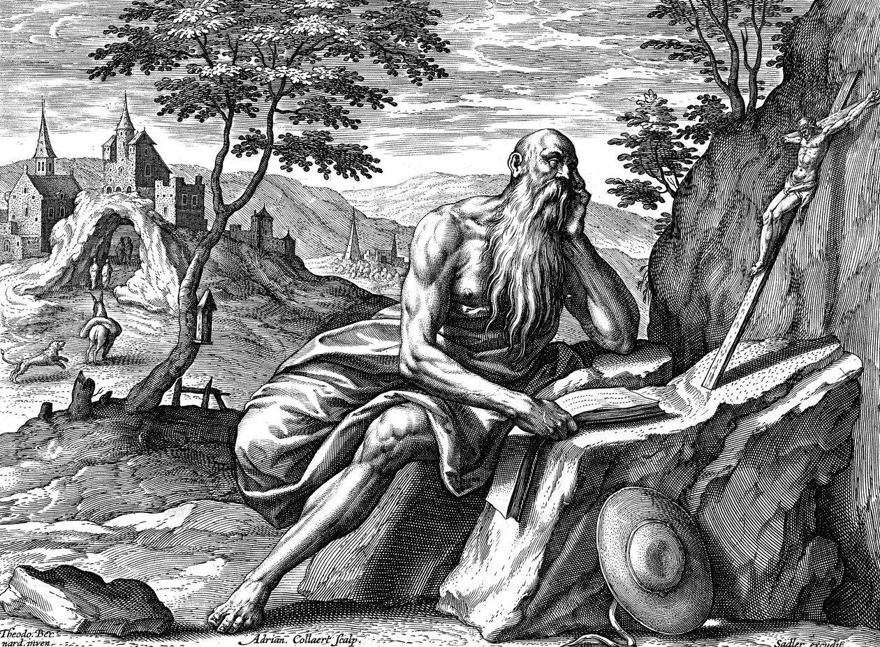 San Jerónimo, c. 1540-1567 de Adriaen Collaert