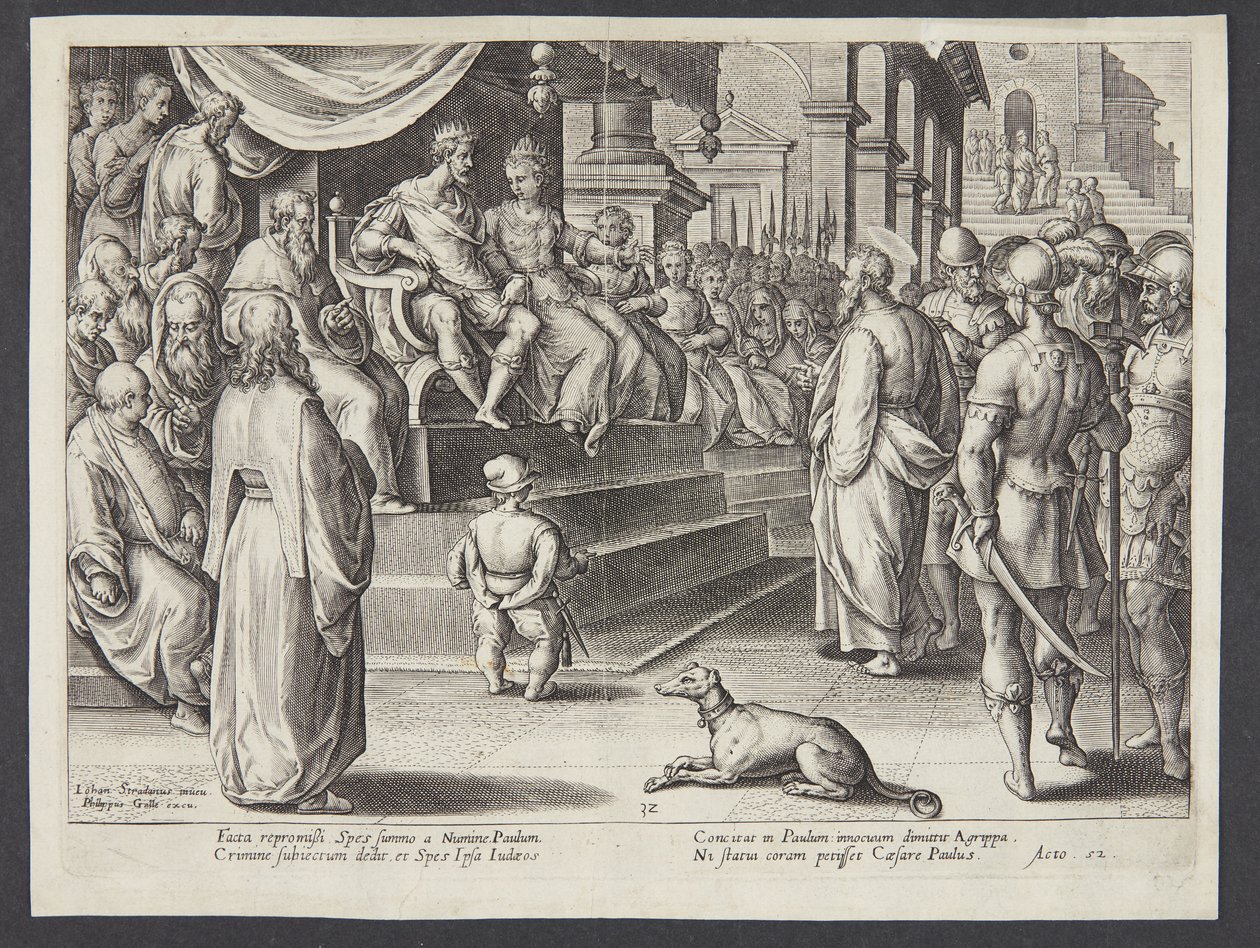 San Pablo ante Festo y Agripa de Adriaen Collaert