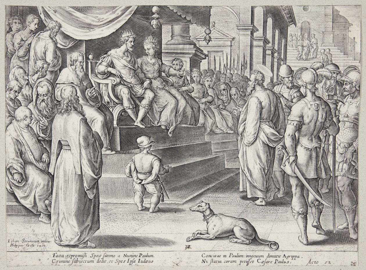 San Pablo ante Festo y Agripa de Adriaen Collaert