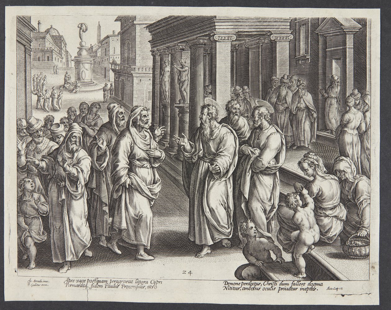 La ceguera de Elymas de Adriaen Collaert