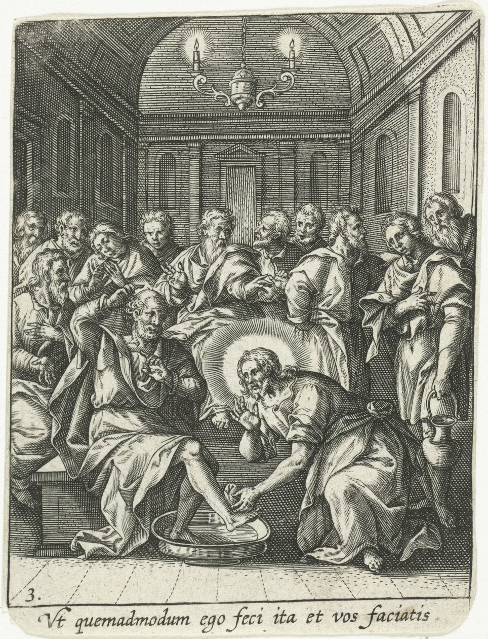 Lavado de pies de Adriaen Collaert
