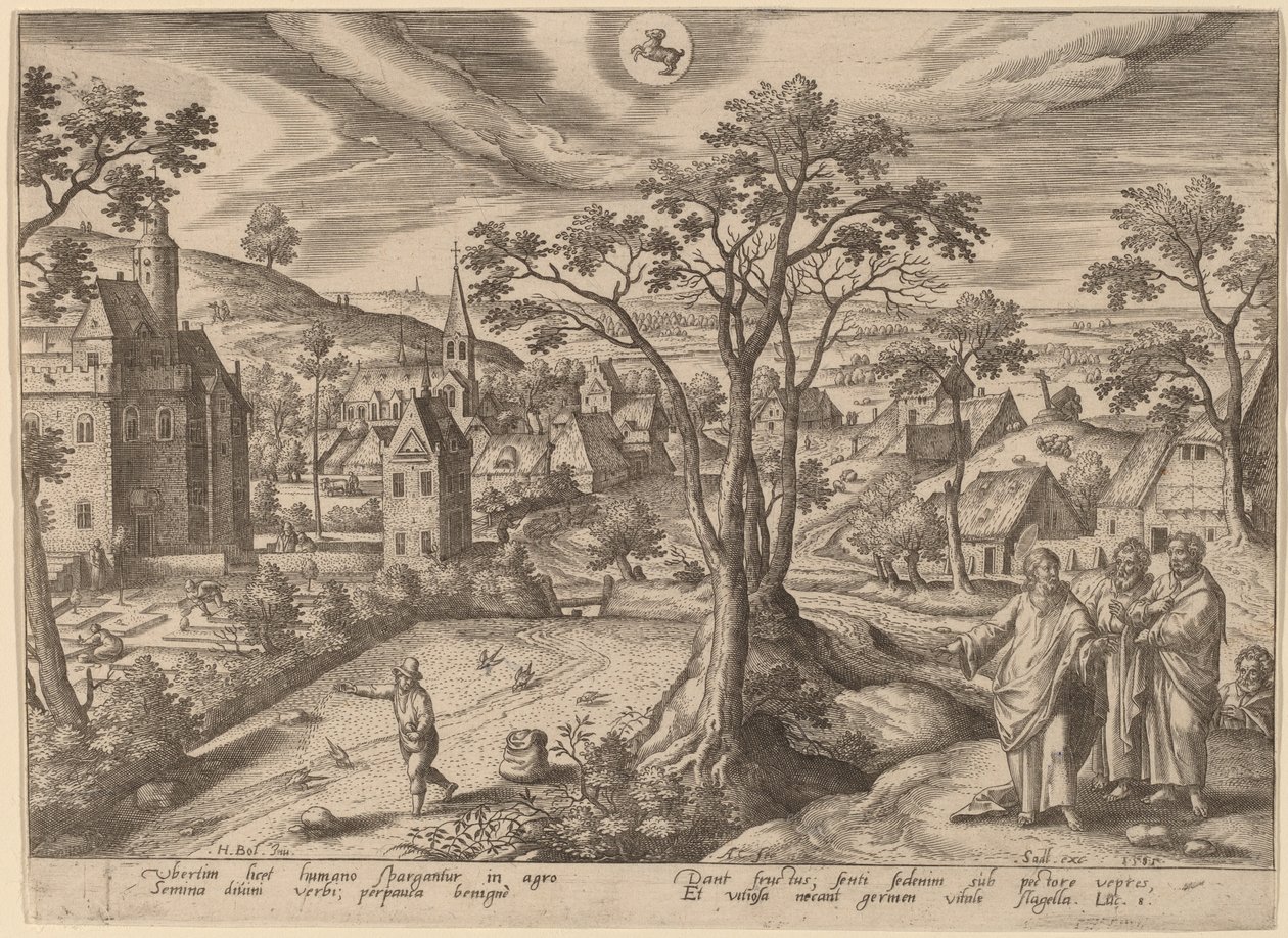 La parábola del sembrador de Adriaen Collaert after Hans Bol