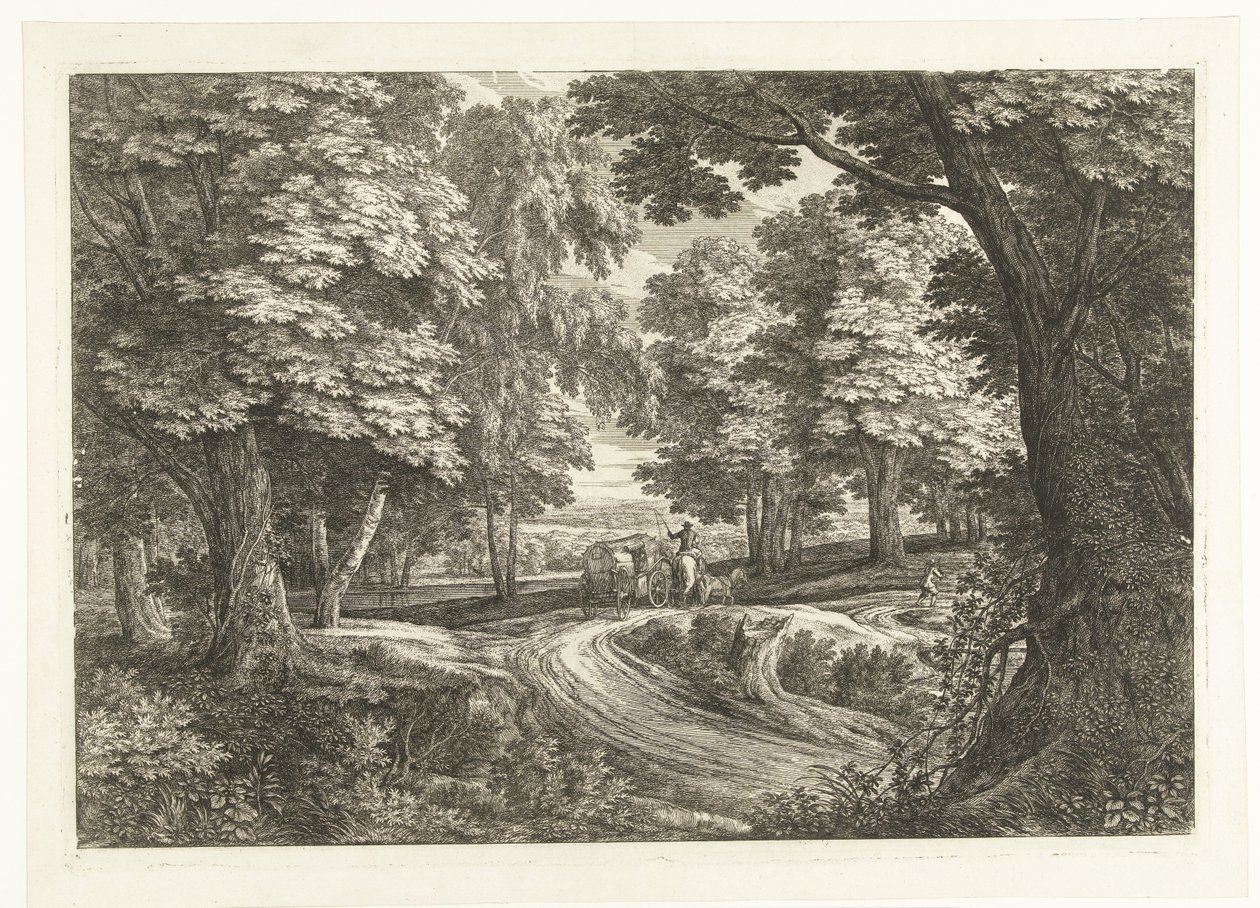 paisaje con carruaje de Adriaen Frans Boudewyns