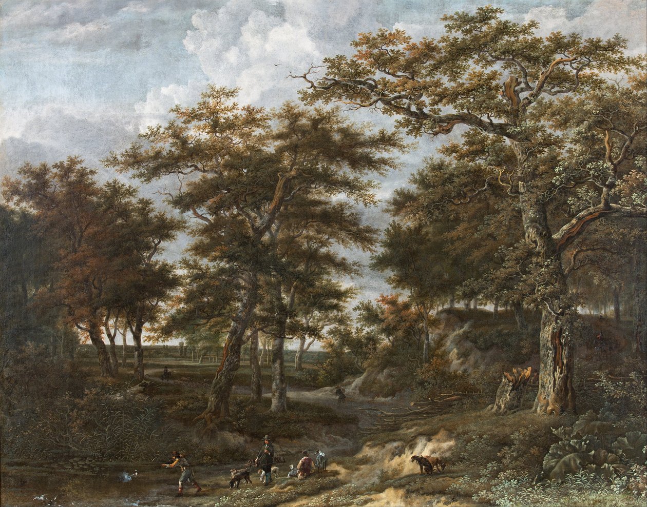 Paisaje con cazadores de Adriaen Hendricksz. Verboom