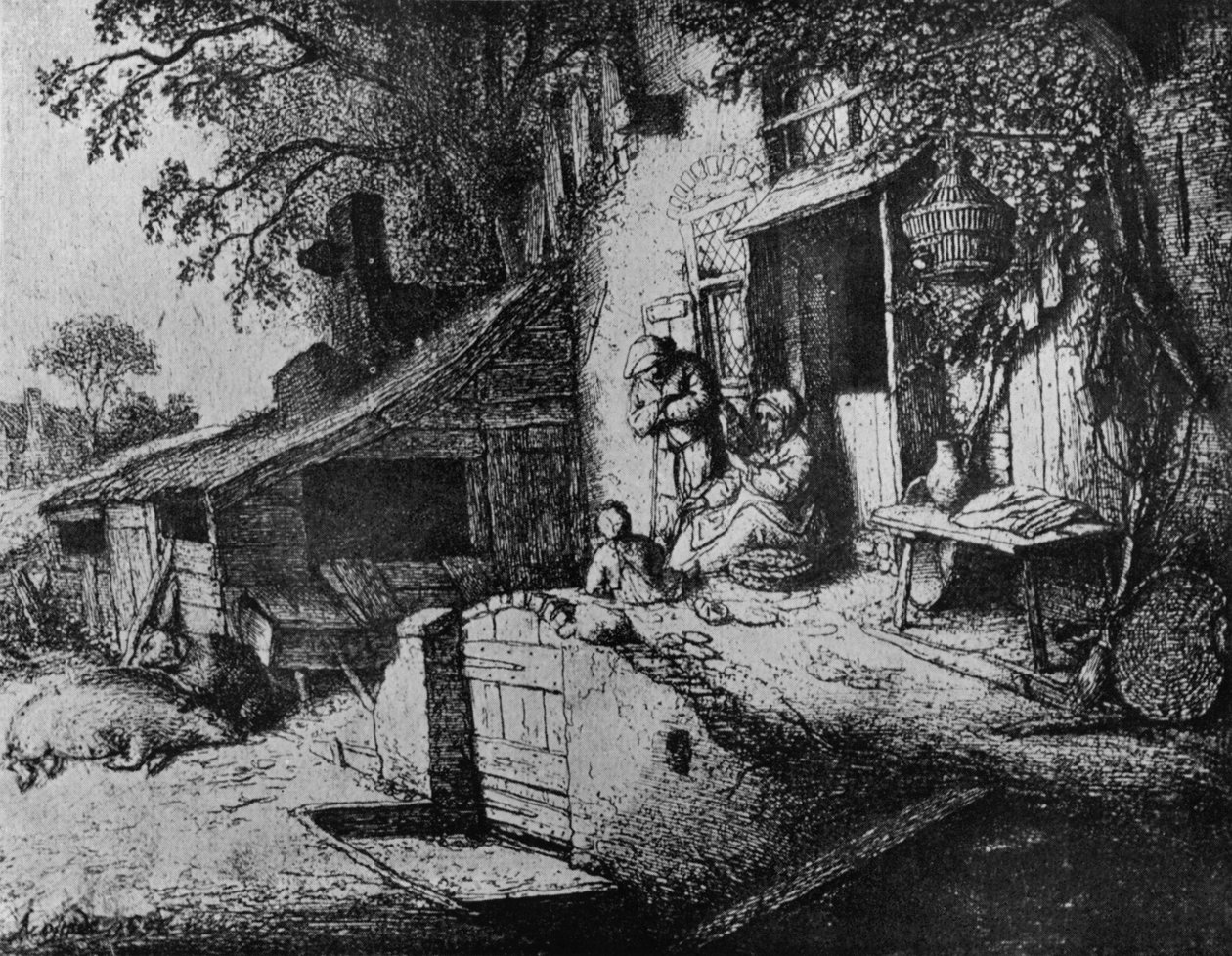 Una mujer hilando, 1652 de Adriaen Jansz. van Ostade
