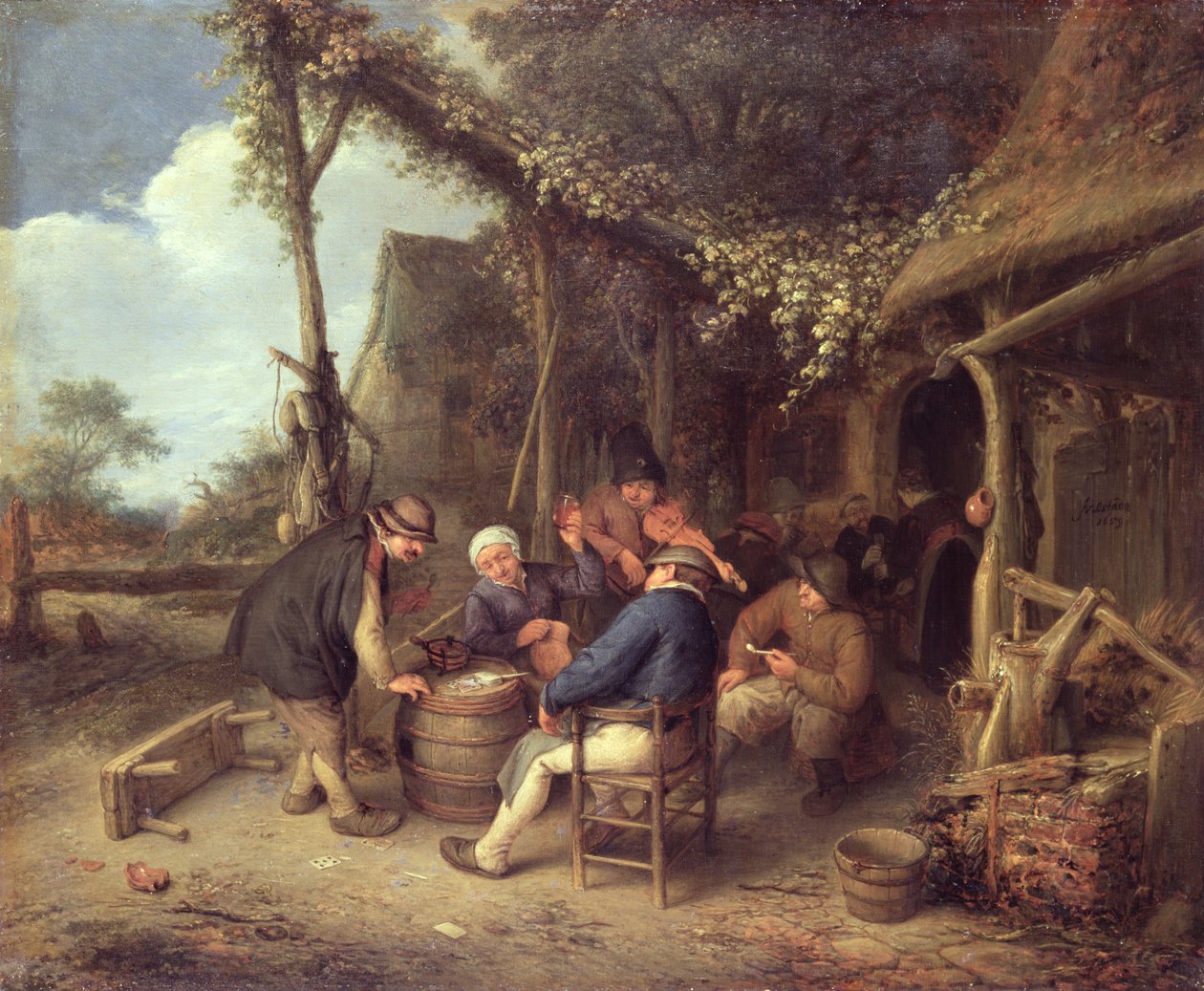 Después del trabajo en el campo, 1659 de Adriaen Jansz. van Ostade