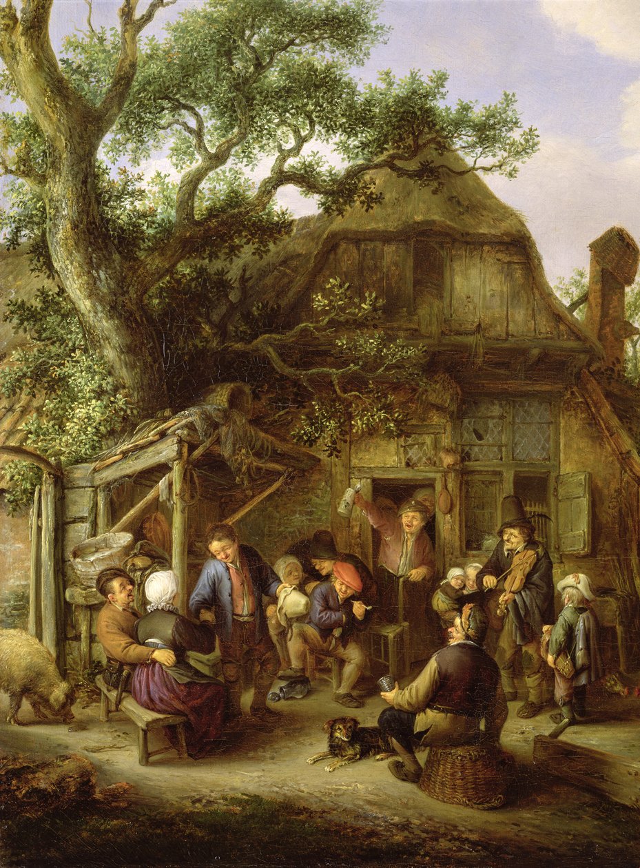 Campesinos felices, 1648 (detalle) de Adriaen Jansz. van Ostade