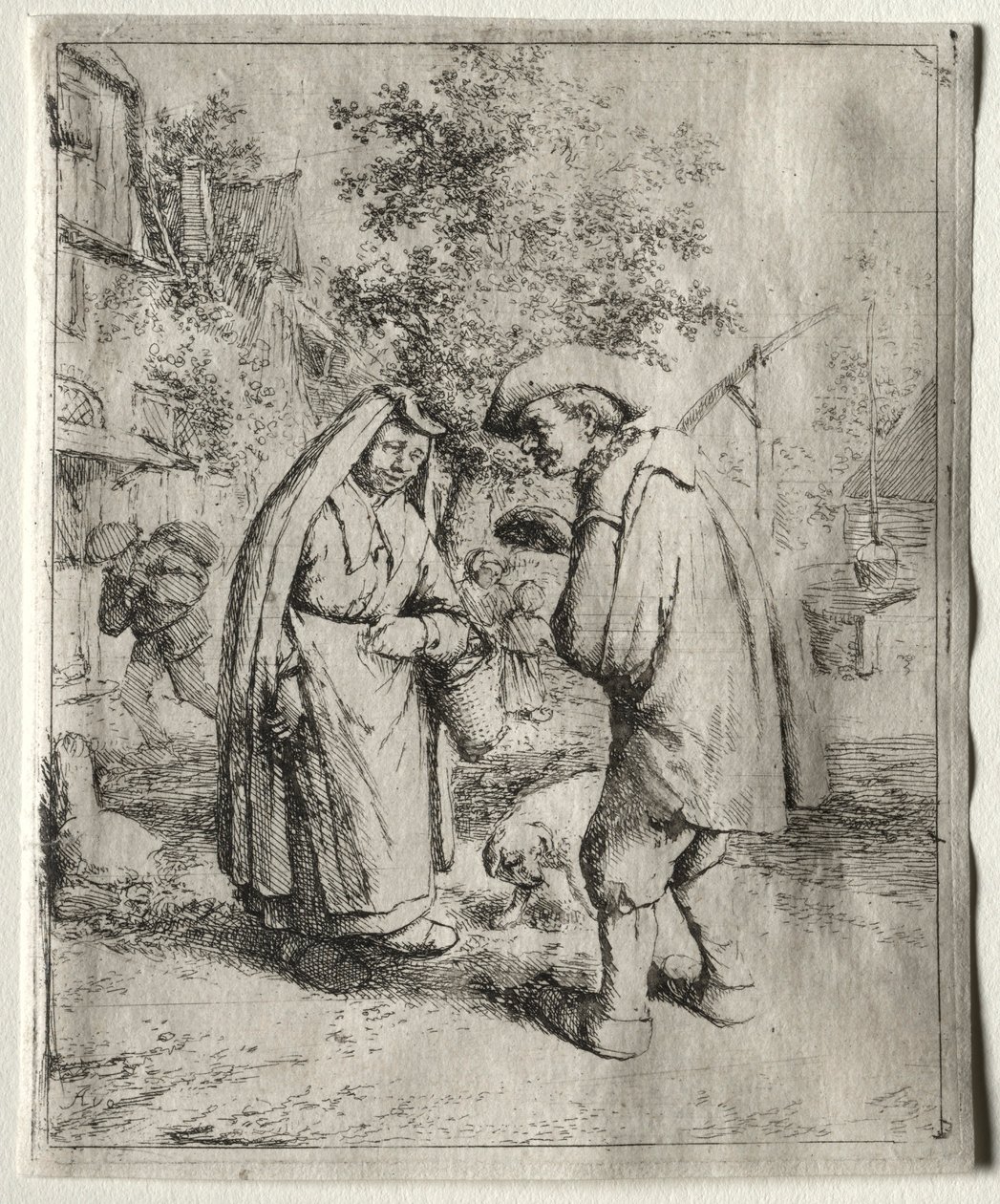 Hombre conversando con una mujer de Adriaen Jansz. van Ostade