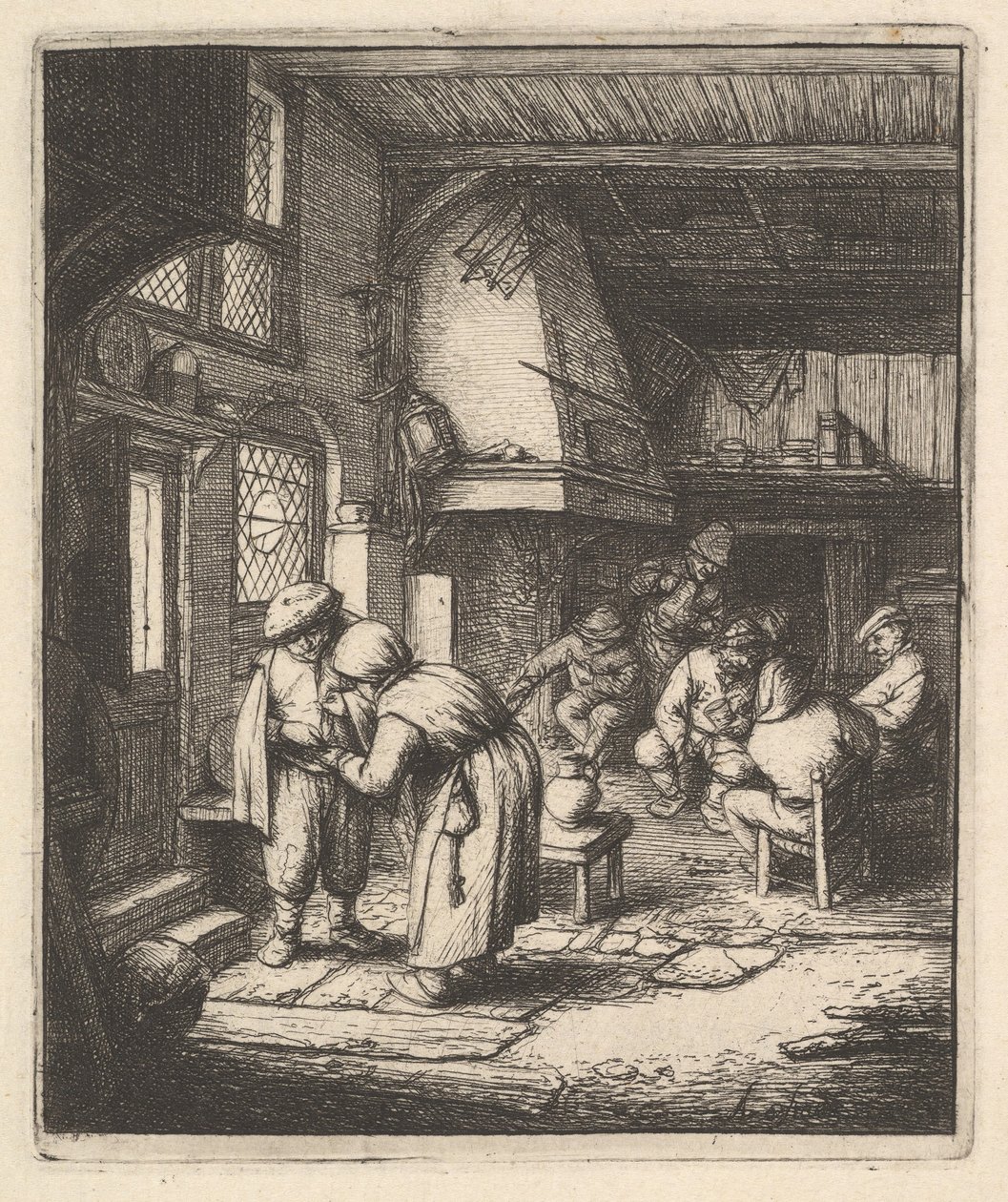 Campesino pagando su cuenta de Adriaen Jansz. van Ostade