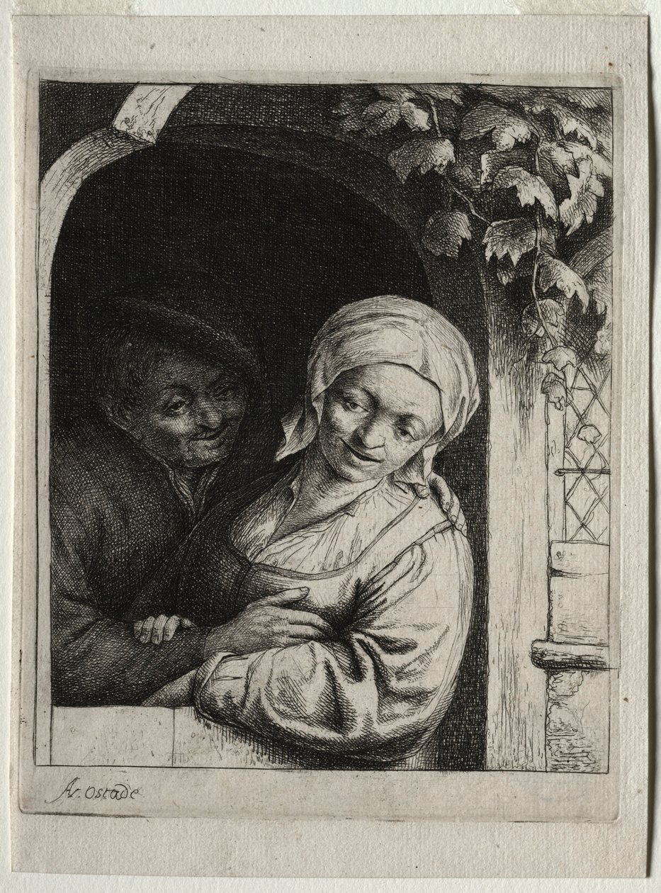Ternura rural romance de aldea de Adriaen Jansz. van Ostade