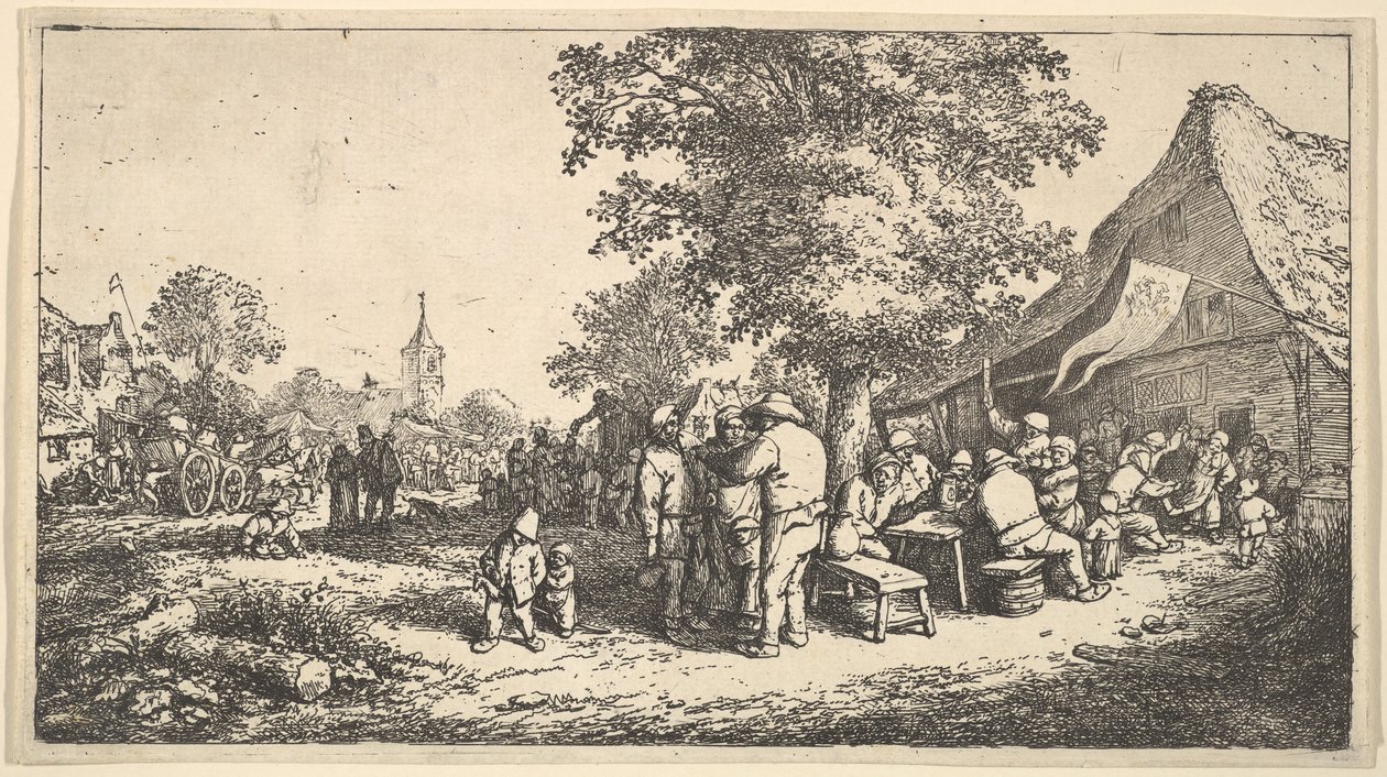 La kermés bajo el gran árbol de Adriaen Jansz. van Ostade