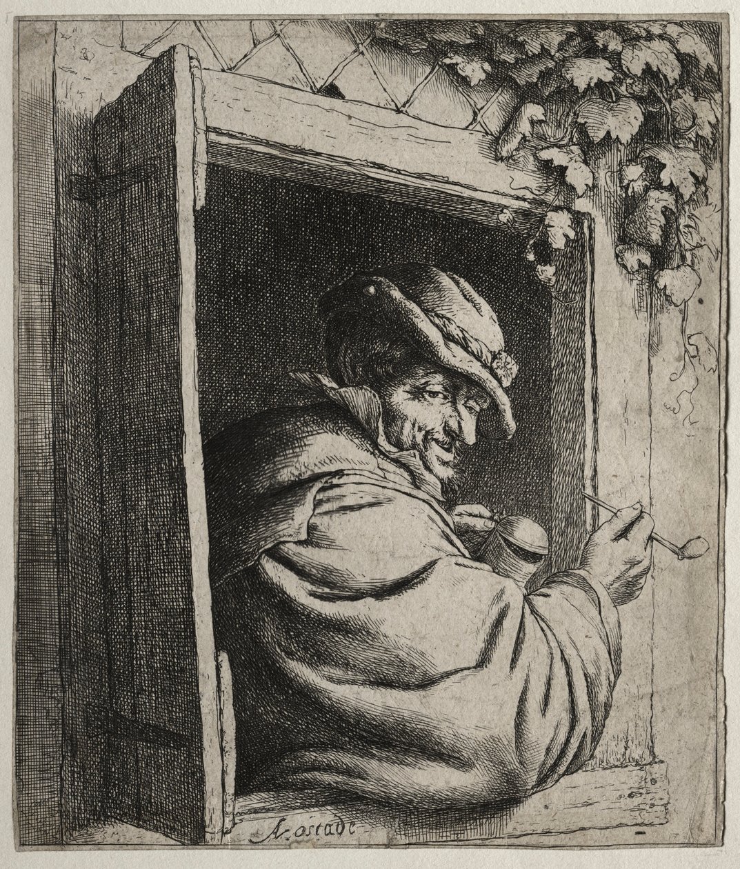El Fumador en la Ventana de Adriaen Jansz. van Ostade
